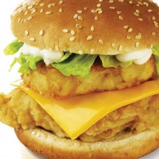 Chicken hash brown burger menù