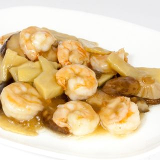 gamberi bambu funghi