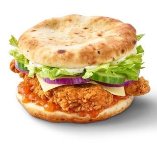 Chick N beef naan burger 