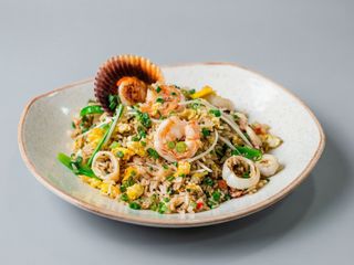 Arroz chaufa de mariscos