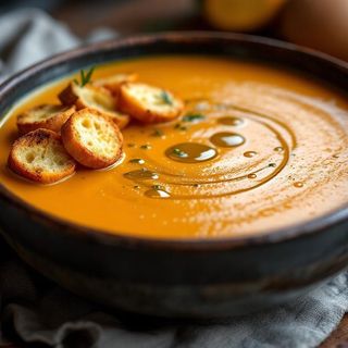 Vellutata di verdure con crostini 