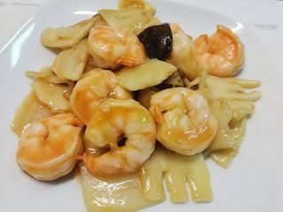 Gamberi con funghi e bambù n. 45