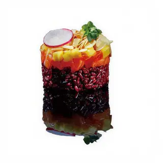 189.Black tartare con ananas