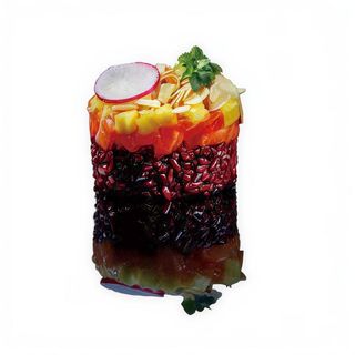 189.Black tartare con ananas