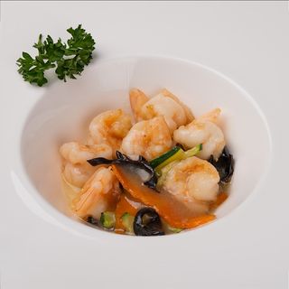 226. GAMBERI SALTATI CON VERDURE