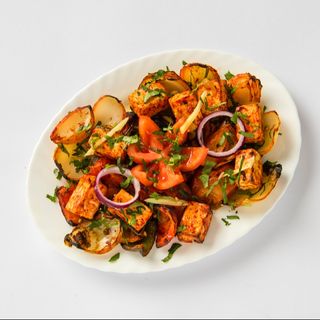 Shashlik paneer tikka (formaggio indiano)