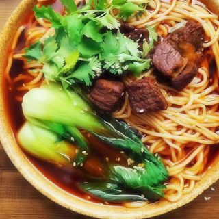 Spaghetti di manzo in brodo