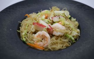 042-Spaghetti di riso con frutti di mare misto