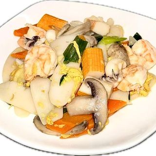 GNOCCHI DI RISO CON PESCE MISTO