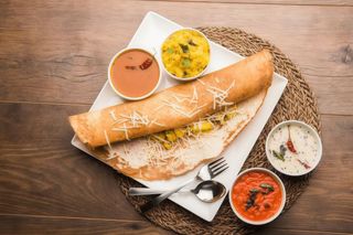 Cheese masala dosa