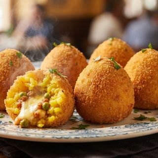 Cartoccio di arancini siciliani