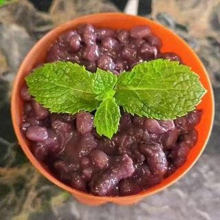 Budino al latte con soia rossa 红豆双皮奶