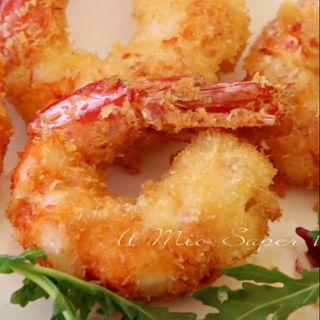 spiedino di gamberi sgusciati