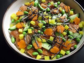 Chirashi vegan don