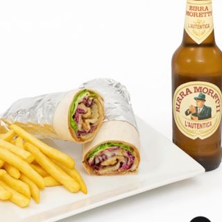 Menü piadina kebap con birra 66cl