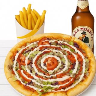 Menü Pizza Kebap con birra 33cl