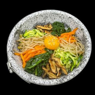 dolsot bibimbap coreano vegetariano