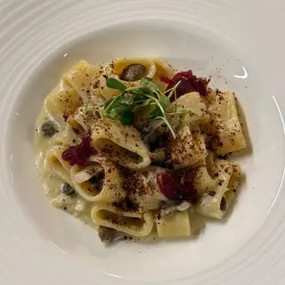 Calamarata con baccalà