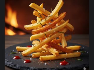 Porzione patatine fritte