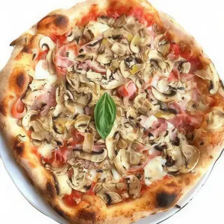 Cotto e funghi