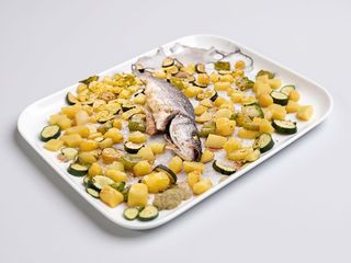 Spigola al forno con patate