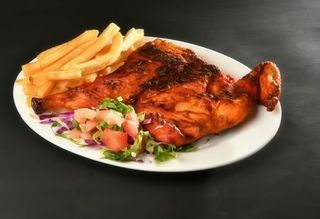 Mezzo pollo e patate