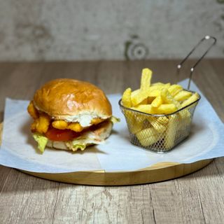 Fried chicken burger