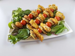 Easy chicken kebab con pane
