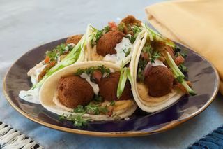 Tacos con falafel