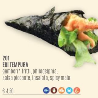 Temaki ebi tempura
