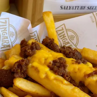 Patatine polpette e  formaggio