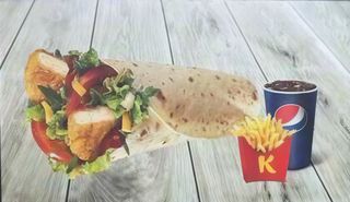 Chicken wrap menu