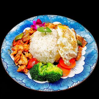 RISO CON POLLO PICCANTE