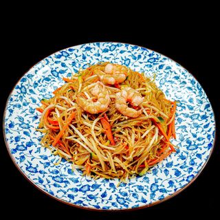 SPAGHETTI DI RISO CON GAMBERI