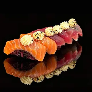 NIGIRI BLACK SALMONE(TONNO,BRANZINO) 2PZ