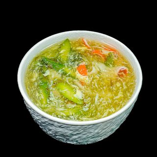 ZUPPA DI GRANCHIO E ASPARAGI