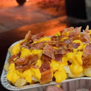 Patatine fritte cheddar e bacon croccante piccola