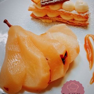 Pera cotta con arancia tradizionale