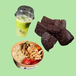 Chicken balance + Dren juice + Brownies