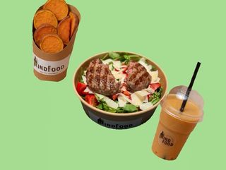 Sweet potatoes+green beef + vitamin shot