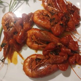 Gamberoni di Mazara con pomodorini