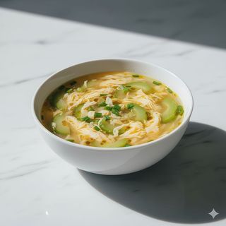43 - Zuppa di uova e luffa 丝瓜蛋汤