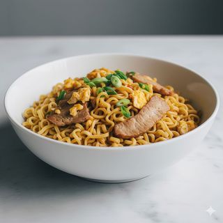 80 - Ramen saltati con maiale e uova 猪肉炒拉面