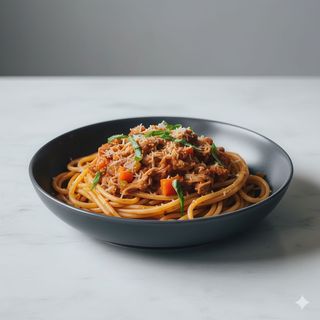 83A - Spaghetti fatti a mano con ragù di maiale e verdure 油泼面
