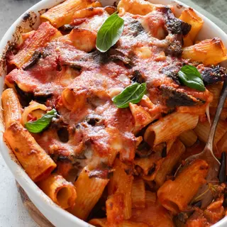 Pasta patate provola e parmigiano
