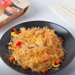 Spaghetti soia carne piccante