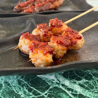 Spiedini di polpette di pollo con salsa nduja
