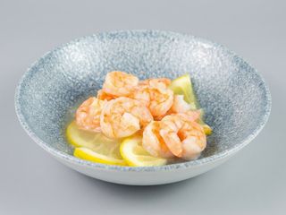 Gamberi con salsa di limone