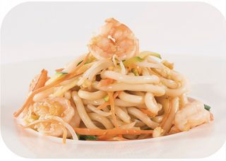 Spaghetti saltati con frutti di mare
