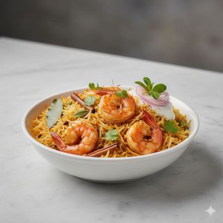 Prawn biryani